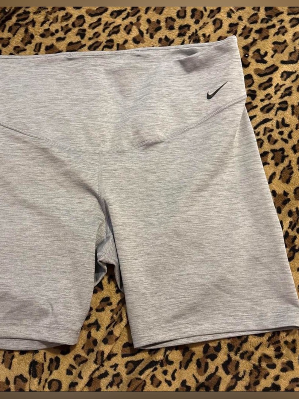 Nike Women’s Heather Gray High-Waist Bike Shorts